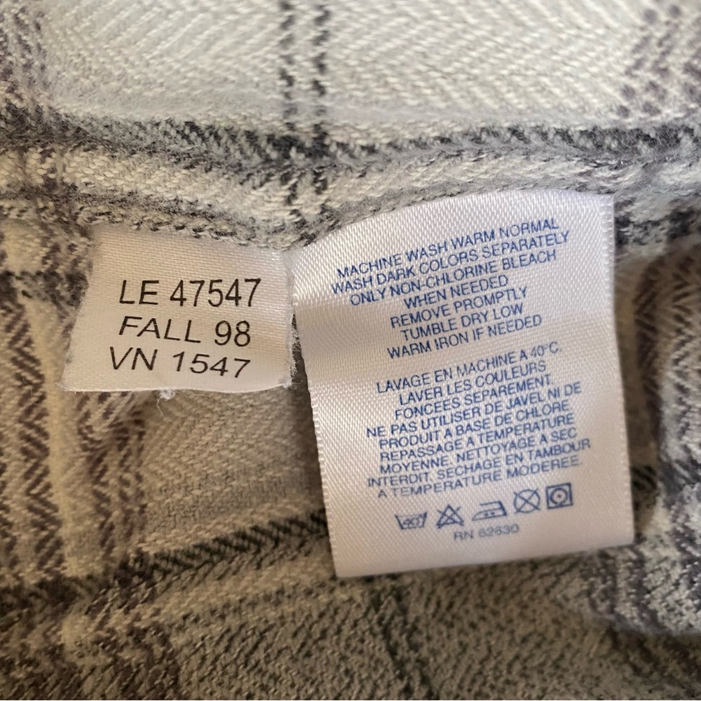 Vintage 1998 Land’s End Grey Flannel - Picture 5 of 10